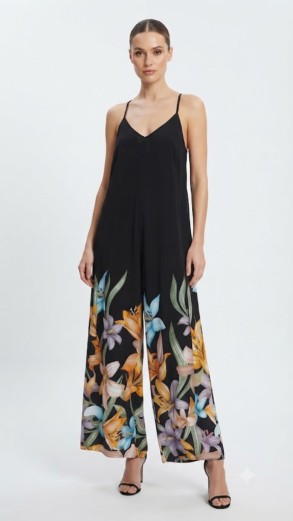 Floral - hem Jumpsuit