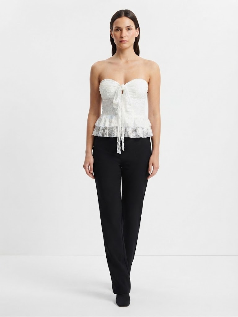 Romantic Lace Peplum Top