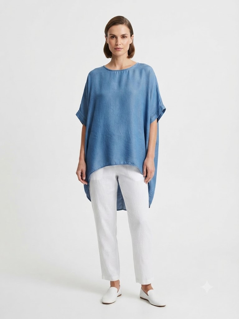 Dolman Sleeve Denim Dress