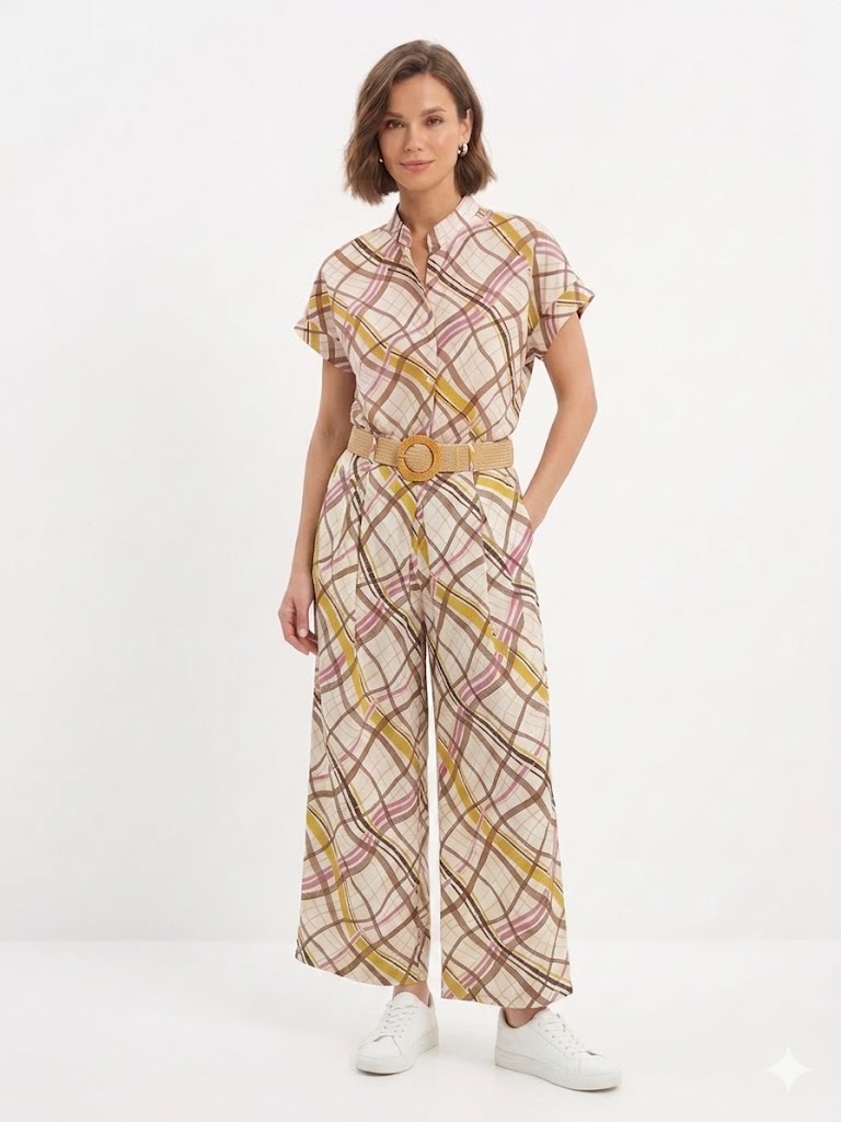 Plaid - Waist Checkered Trouser 