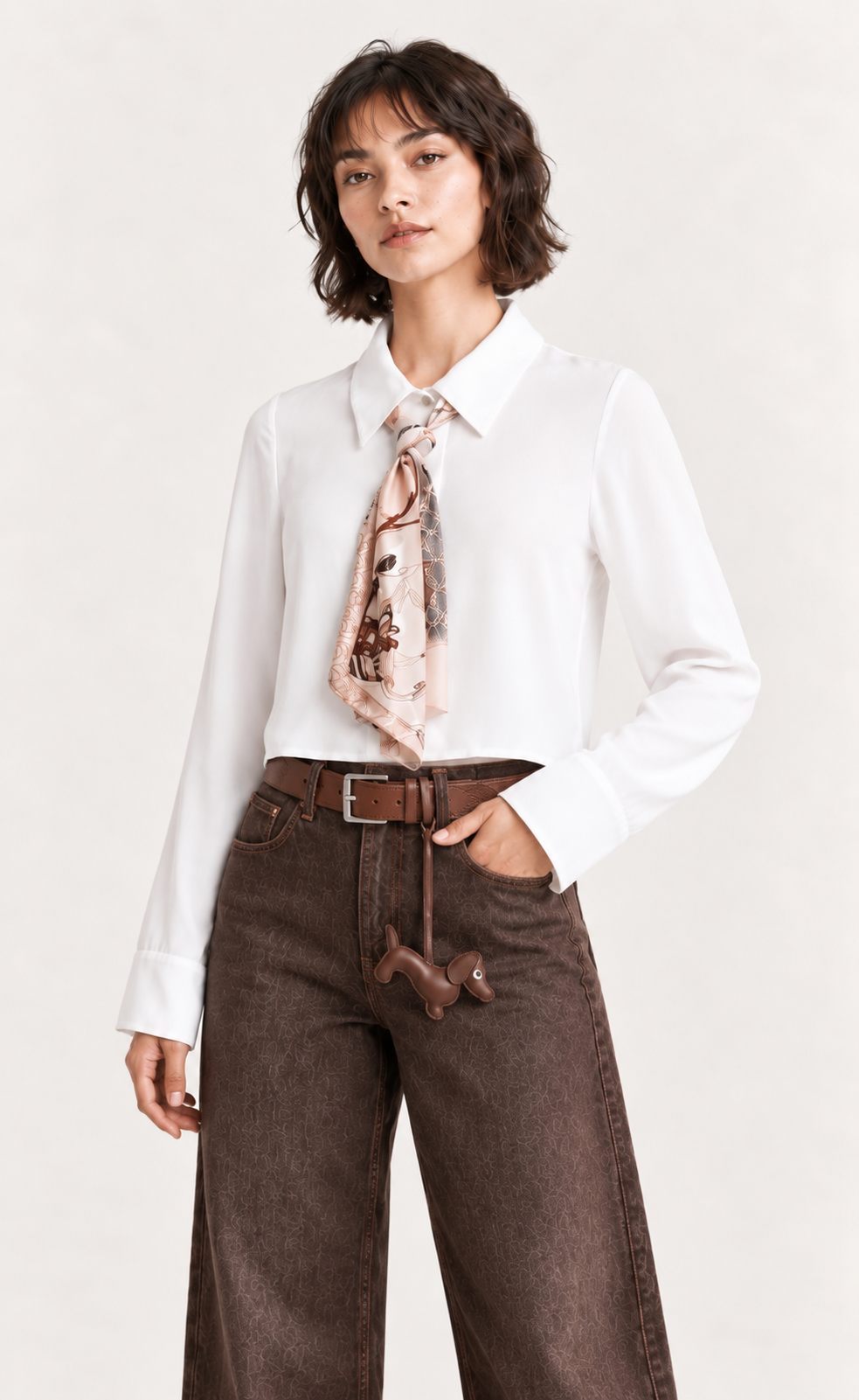 SHIRT WITH SCARF
