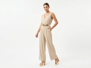 V-NECK JUMPSUIT