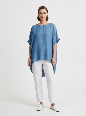 Dolman Sleeve Denim Dress