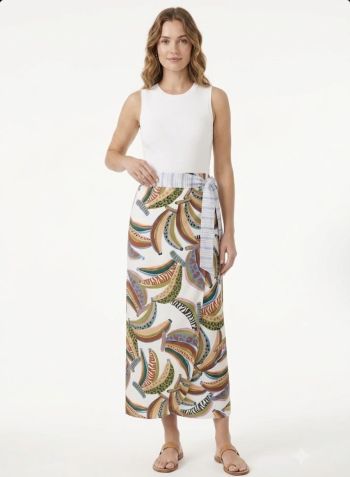 Chroma-Bana Wrap Skirt
