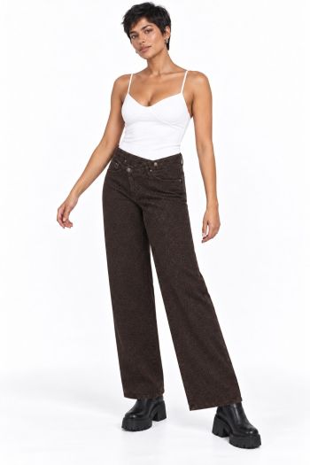 Dark Leopard Crossover Jeans 