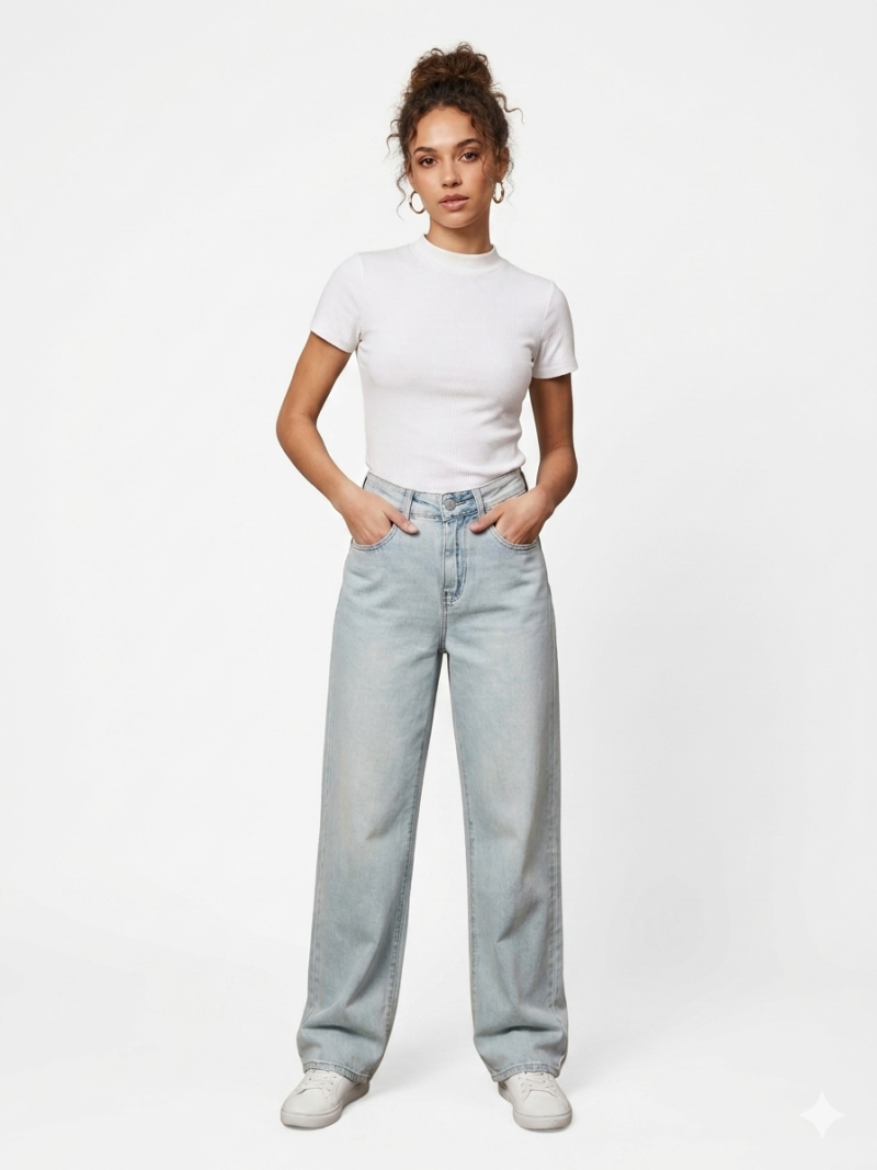 Retro Sky Blue Denim Φωτογραφία από Retro Sky Blue Denim