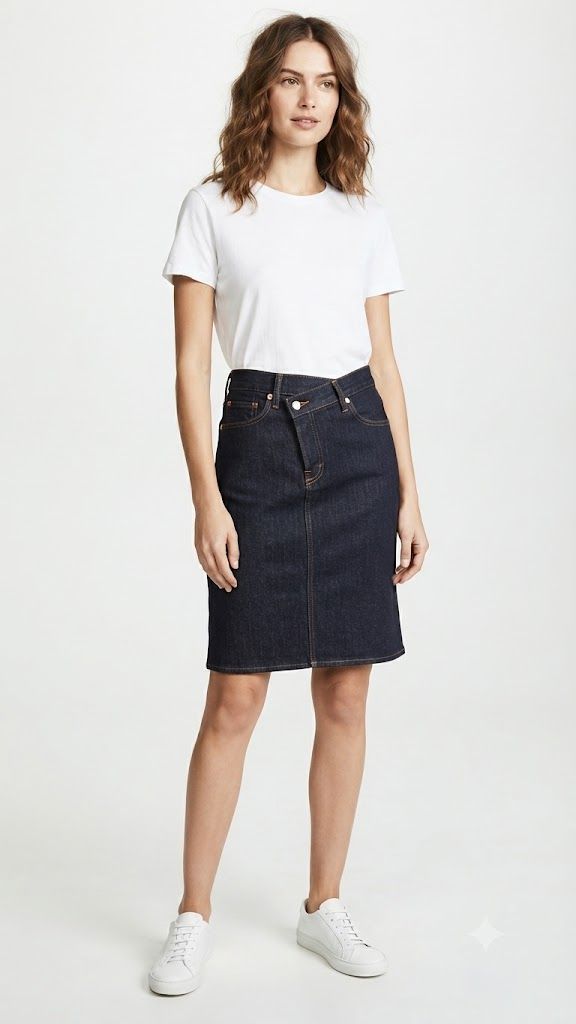 Φωτογραφία από Dark Denim Asymmetric Skirt