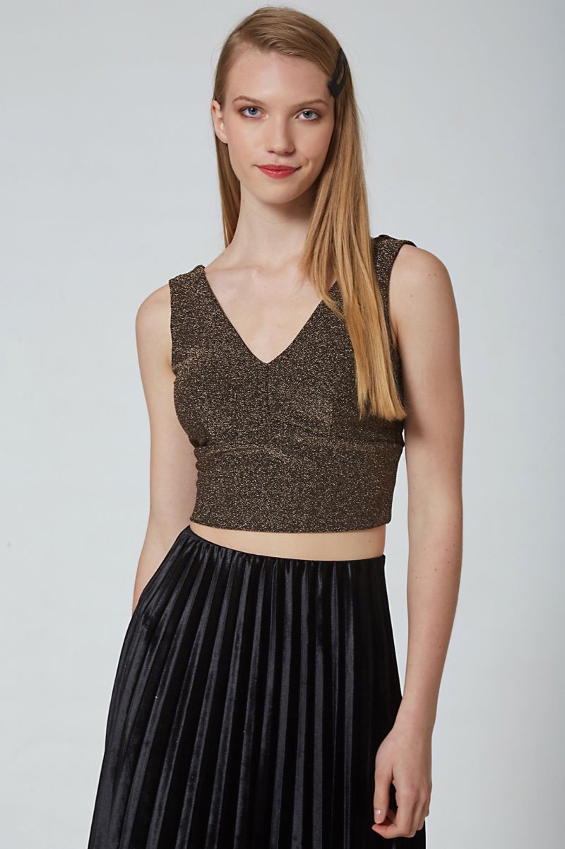 Lurex crop top Φωτογραφία από Lurex crop top