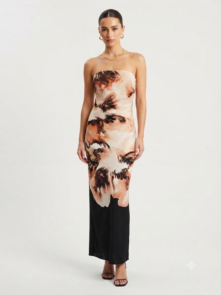 Φωτογραφία από Ethereal Constrast Strapless Dress
