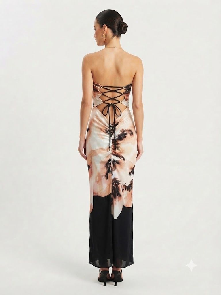 Φωτογραφία από Ethereal Constrast Strapless Dress