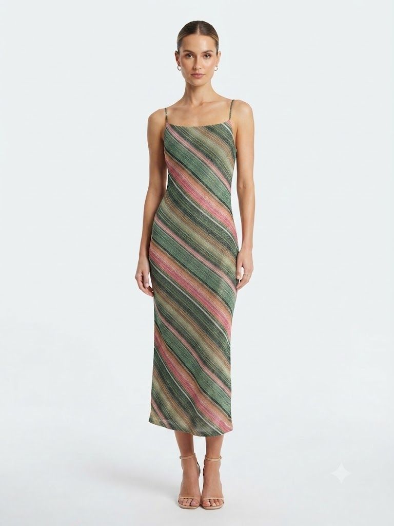 Φωτογραφία από Stripe Glow Slip Dress