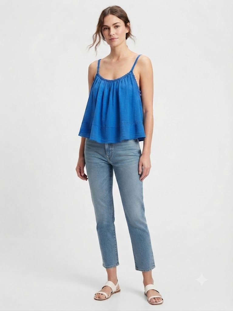 Φωτογραφία από Azure Cotton Swing Top