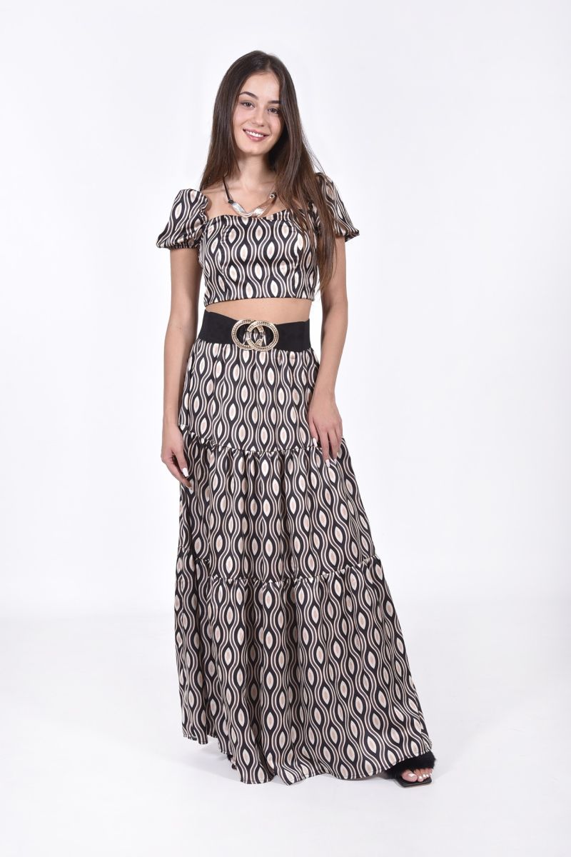 Φωτογραφία από Σετ crop top με φούστα