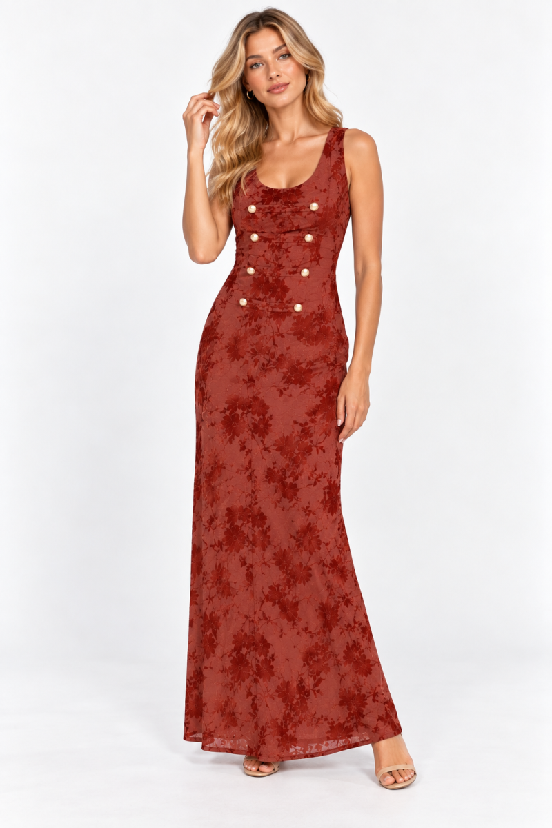 Floral Burnout Maxi Dress Φωτογραφία από Floral Burnout Maxi Dress